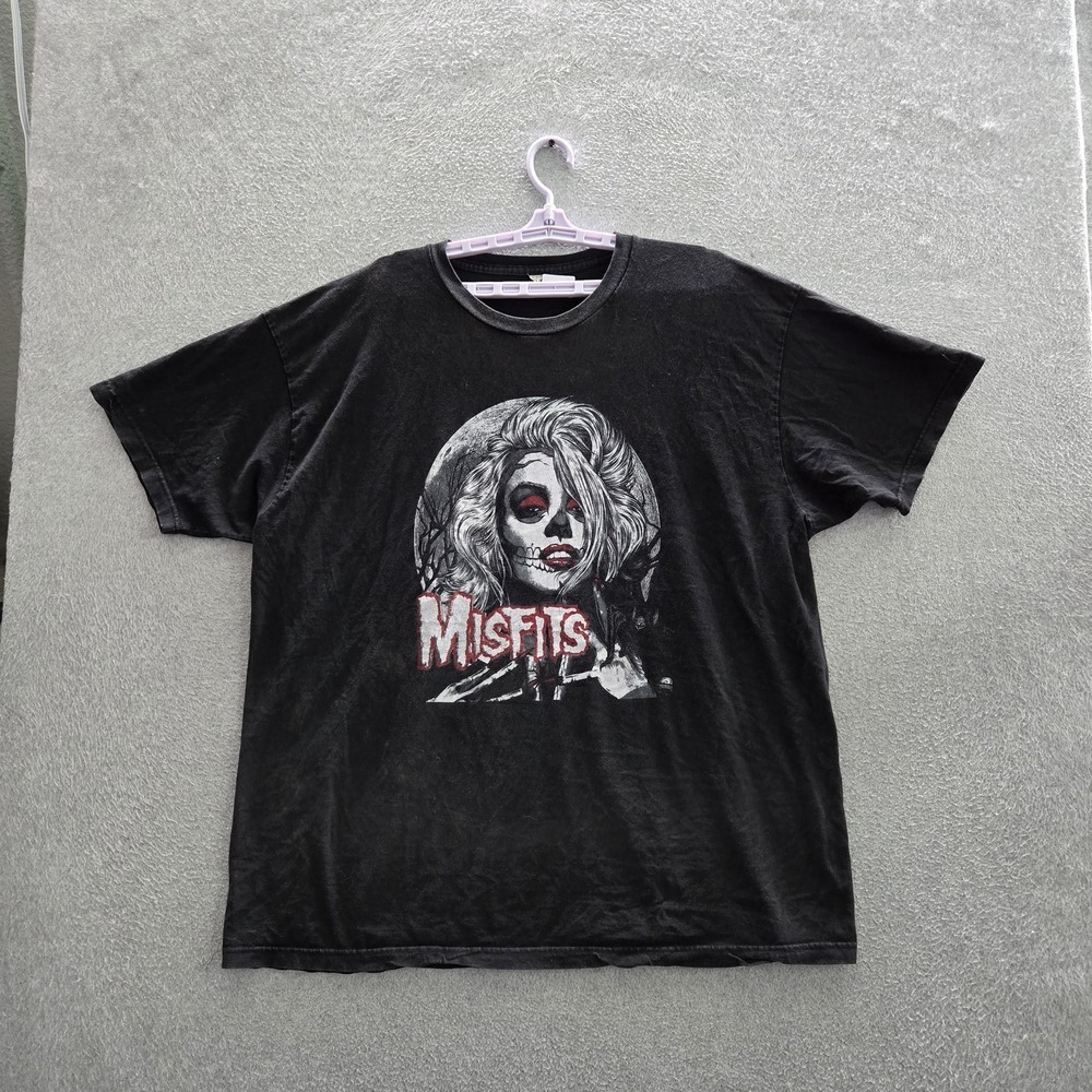 Misfit Men Shirt 3XL Black Graphic Band Logo Grunge Print